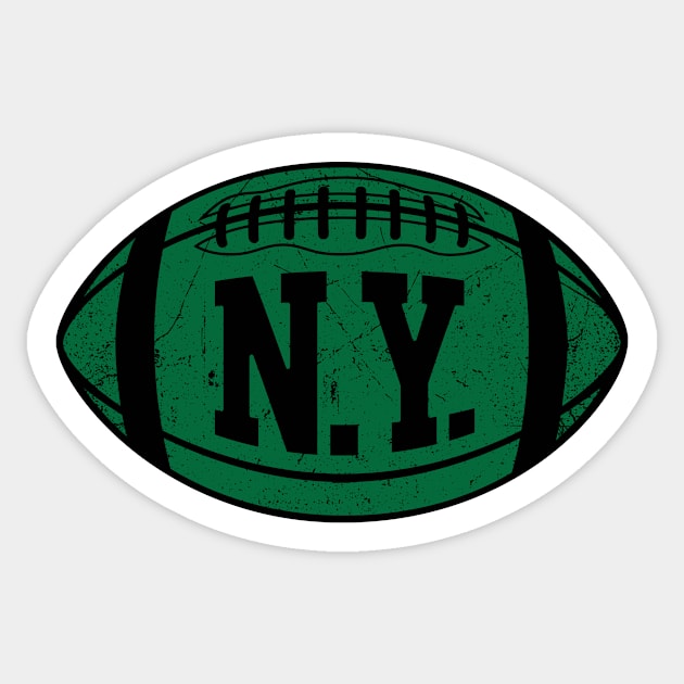 NY Retro Football - Black Sticker by KFig21